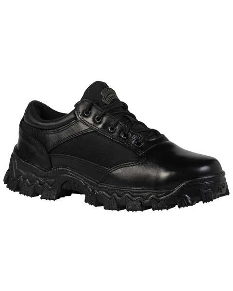 Rocky Men's Alpha Force Oxford Work Shoes, Black, hi-res