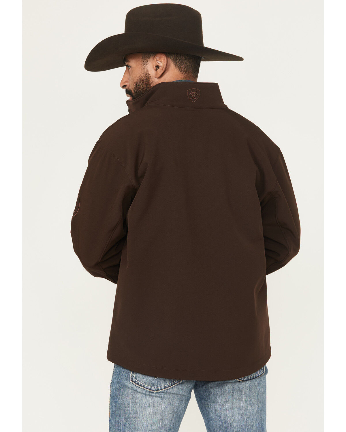 Image #4 - Ariat Men's Solid Concealed Carry Softshell Jacket, Chocolate, hi-res