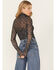Image #4 - Free People Women's Under It All Printed Bodysuit, Navy, hi-res