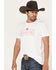 RANK 45 Men's Logo Saying Short Sleeve Graphic T-Shirt, White, hi-res