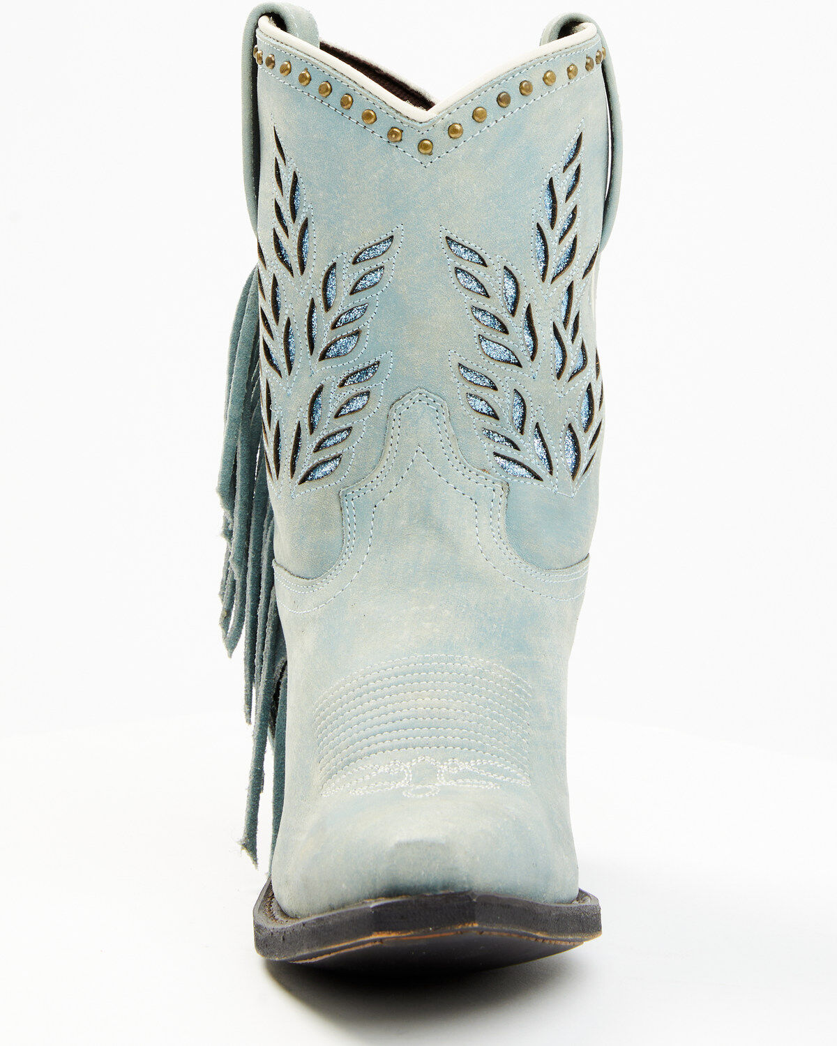 Image #4 - Dingo Women's Sweet Water Western Fashion Booties - Snip Toe, Blue, hi-res
