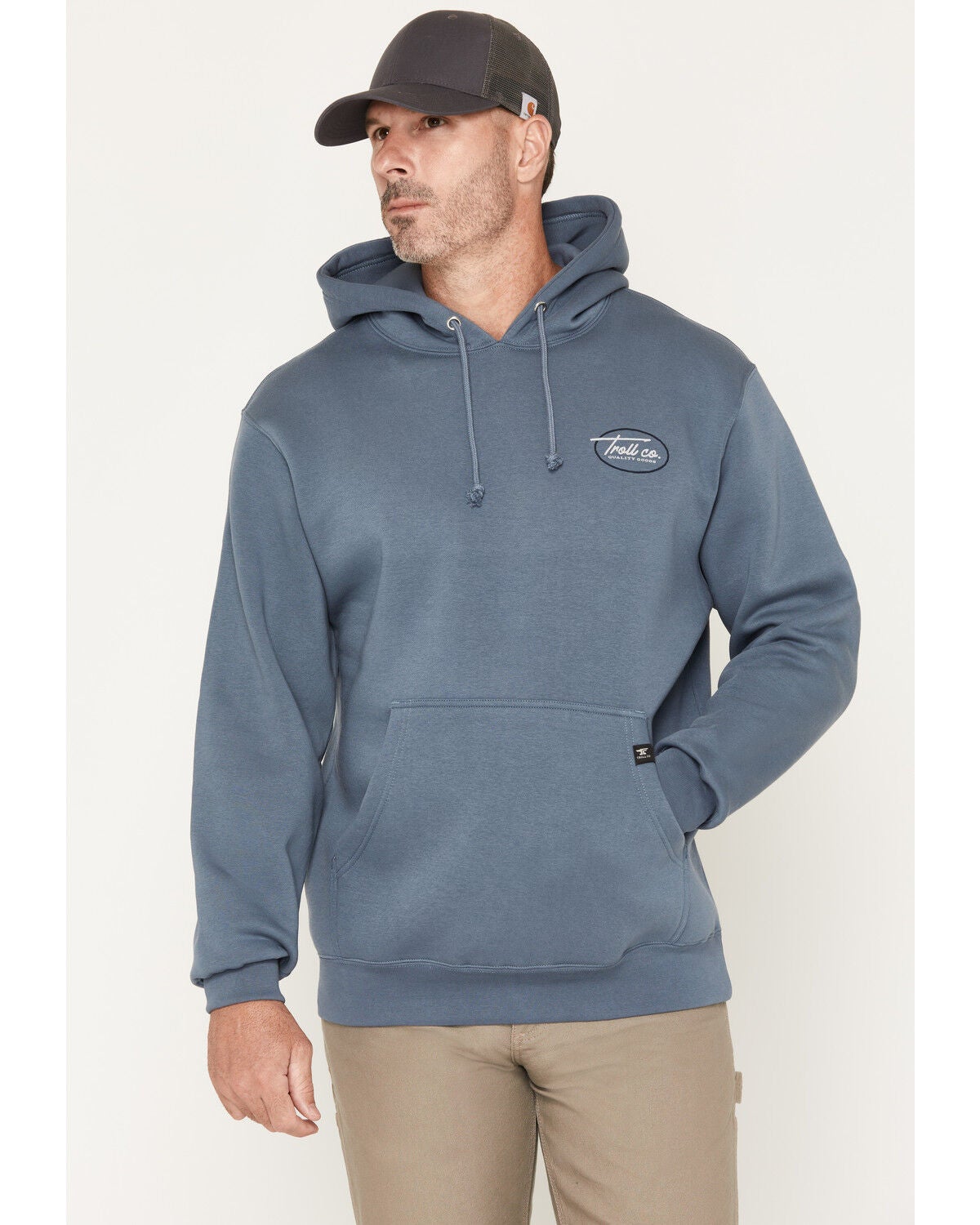 Image #2 - Troll Co Men's Skeleton Hooded Sweatshirt, Blue, hi-res