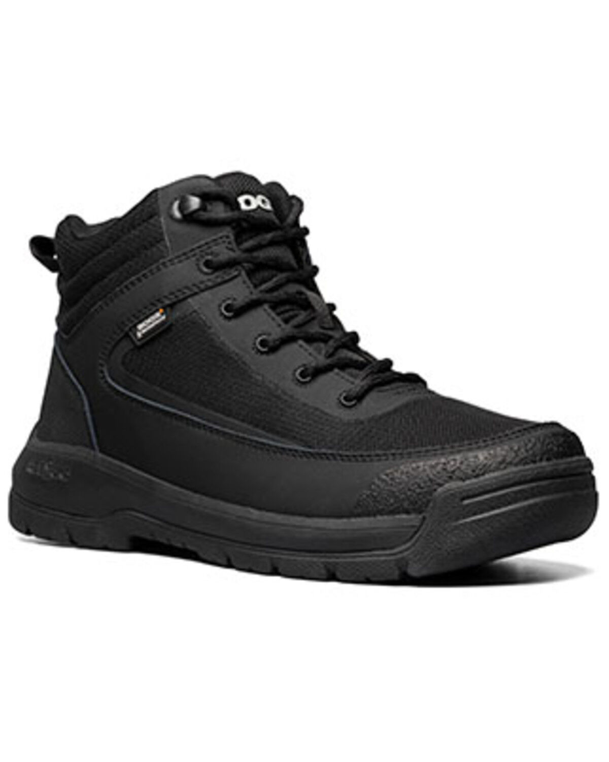 Image #1 - Bogs Men's 8" Shale Mid Glacial Grip Waterproof Work Boots - Soft Toe, Black, hi-res