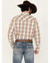 Image #4 - Wrangler 20X Men's Plaid Print Long Sleeve Snap Stretch Western Shirt, Brown, hi-res