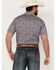 Image #4 - Rock & Roll Denim Men's Paisley Print Short Sleeve Pearl Snap Stretch Western Shirt , Grey, hi-res