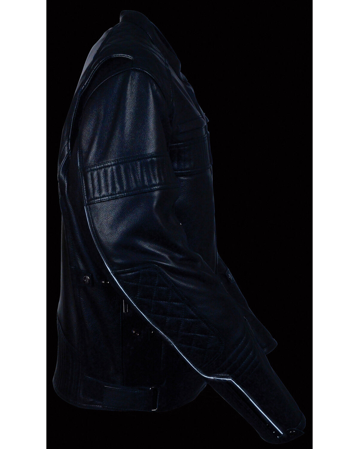 Image #4 - Milwaukee Leather Men's Quilted Pattern Scooter Jacket - Big 3X, Black, hi-res