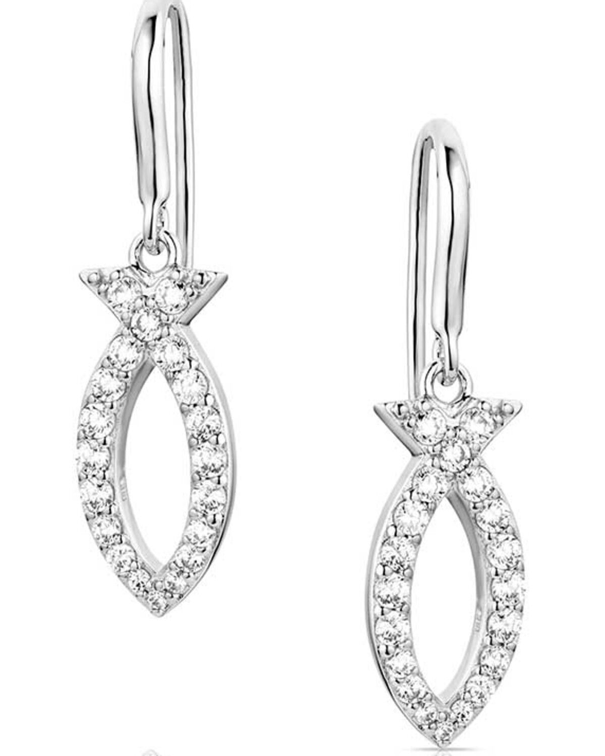 Image #1 - Montana Silversmiths Women's Graceful Waters Earrings, Silver, hi-res