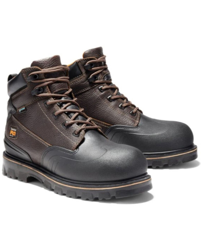 Timberland Men's Ringmaster Waterproof Work Boots - Steel Toe, Dark Brown, hi-res