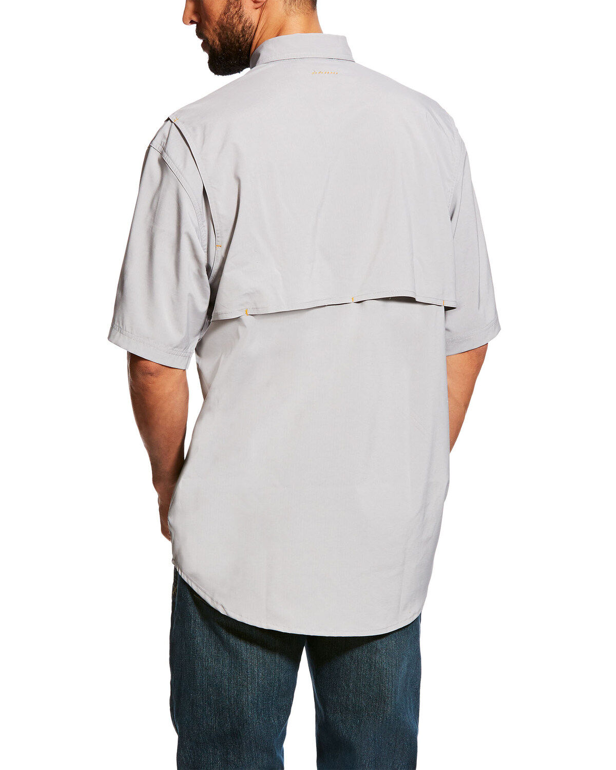 Image #2 - Ariat Men's Alloy Rebar Made Tough Vent Short Sleeve Work Shirt, , hi-res