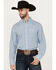 Image #1 - Wrangler Men's Classics Plaid Print Long Sleeve Button-Down Western Shirt, Blue, hi-res
