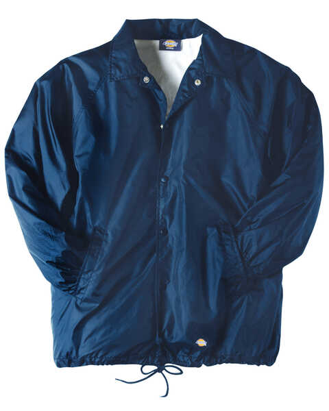 Image #1 - Dickies Men's Snap Front Nylon Work Jacket, Navy, hi-res