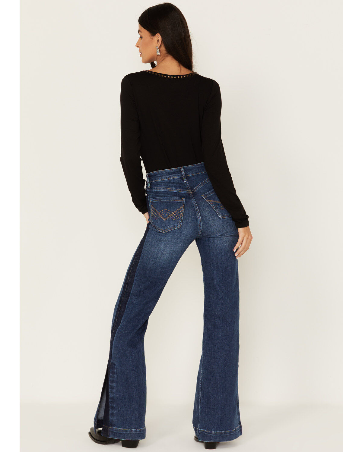 Image #3 - Idyllwind Women's Gwynn High Risin Trouser Flare Jeans, Dark Medium Wash, hi-res
