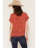 Image #4 - Olive Hill Women's Boot Barn Exclusive Floral Embroidered Short Sleeve Button-Down Western Shirt, Rust Copper, hi-res