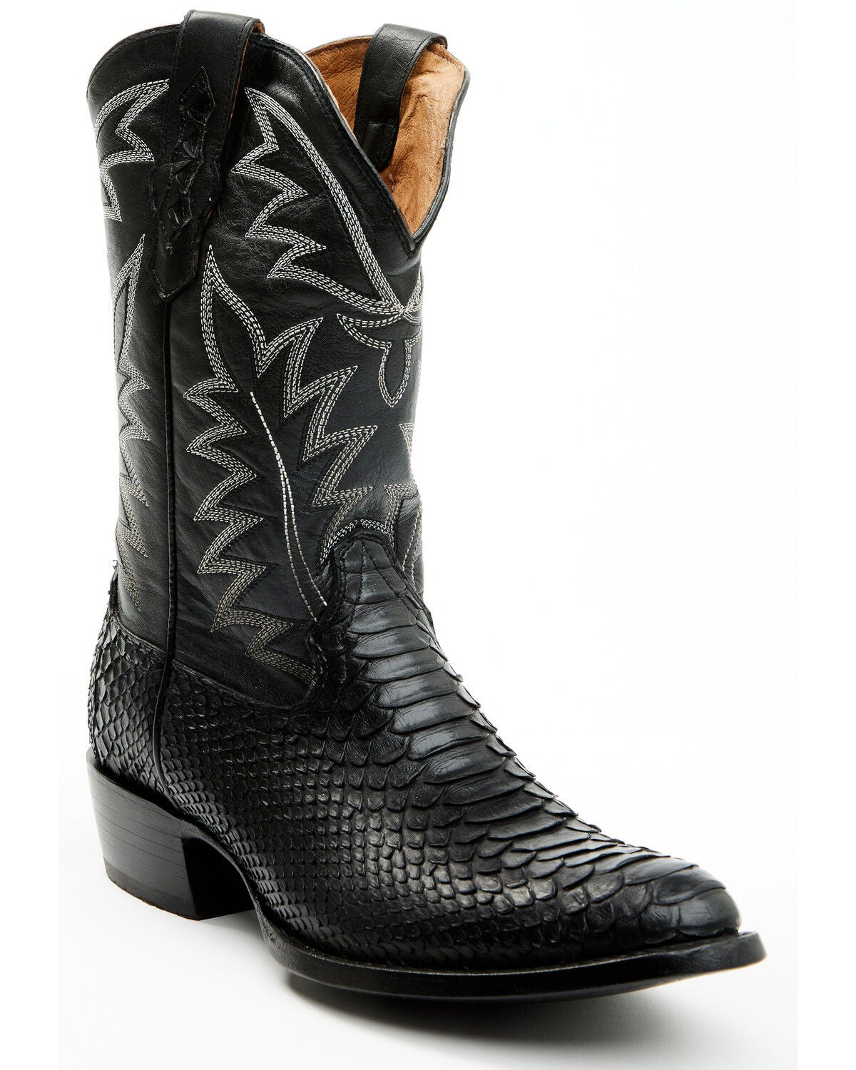 Cody James Men's Exotic Python Western Boots - Round Toe, Black, hi-res