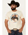 Image #1 - RANK 45® Men's Hold On And Enjoy The Ride Short Sleeve Graphic T-Shirt, Cream, hi-res