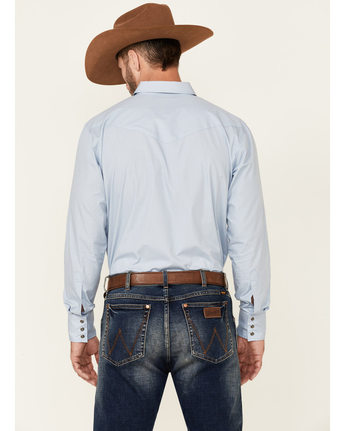 Image #4 - Gibson Men's Basic Solid Long Sleeve Pearl Snap Western Shirt, , hi-res