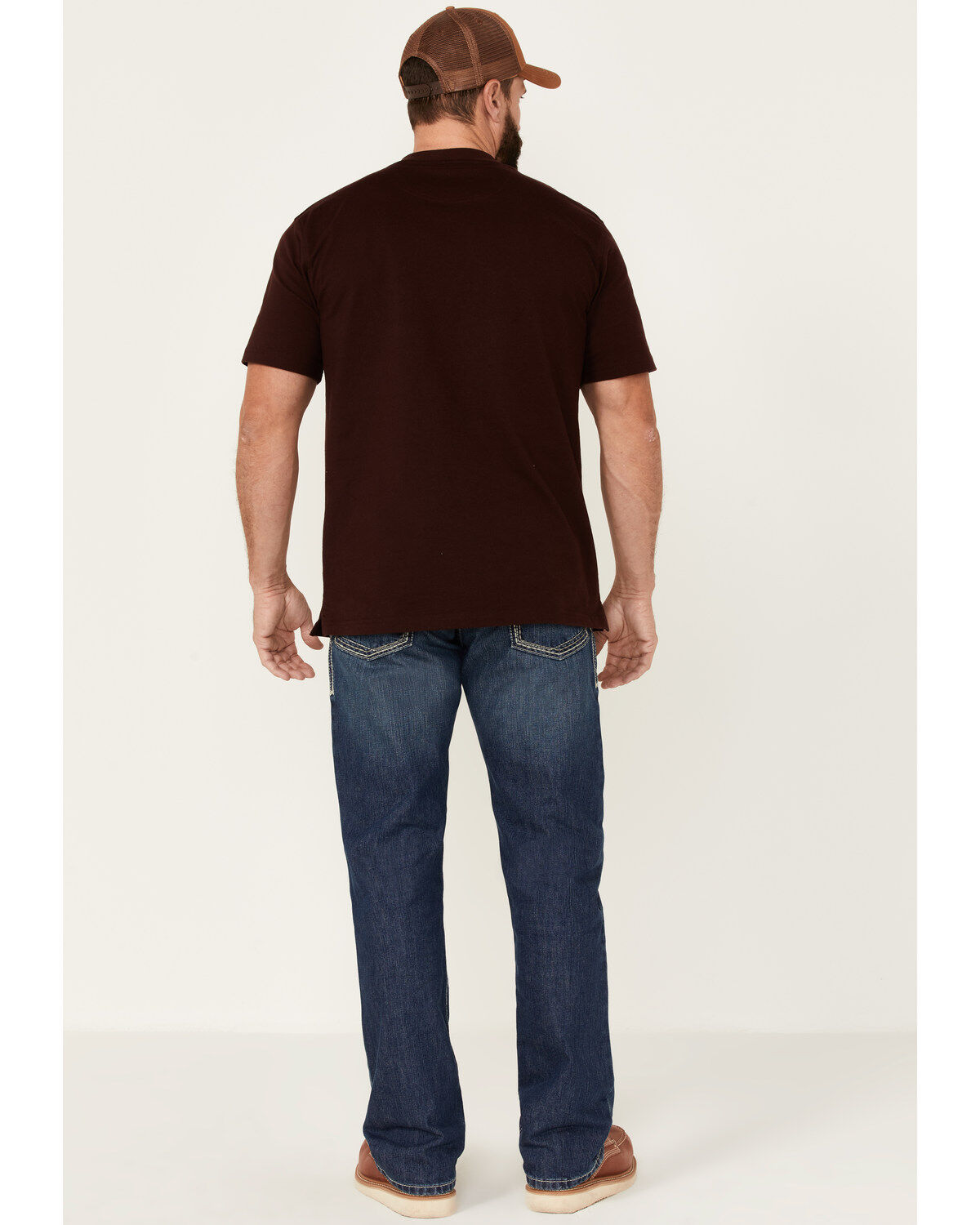 Image #4 - Ariat Men's FR M4 Low Rise Bootcut Work Jeans, Denim, hi-res