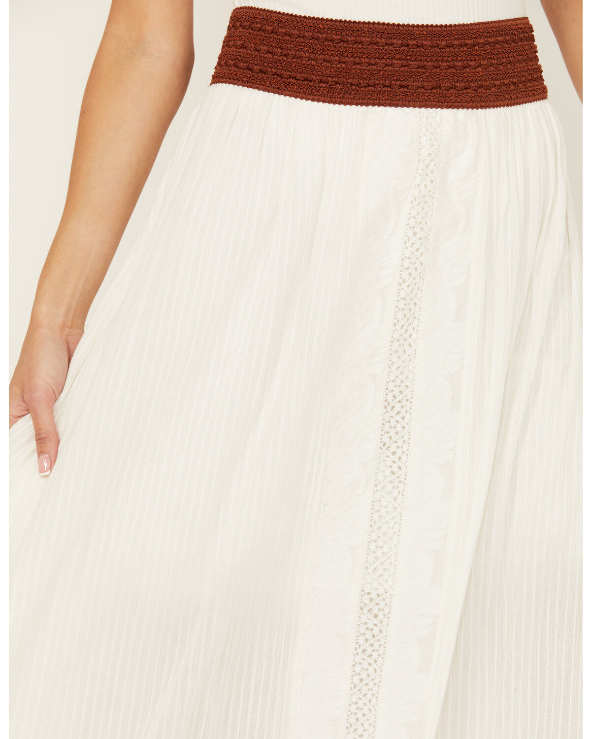 Image #2 - Shyanne Women's Lace Inset Maxi Skirt, White, hi-res
