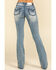 Image #1 - Shyanne Women's Medium Bling Faux Flap Bootcut Jeans, , hi-res