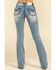 Image #1 - Shyanne Women's Medium Bling Faux Flap Bootcut Jeans , , hi-res