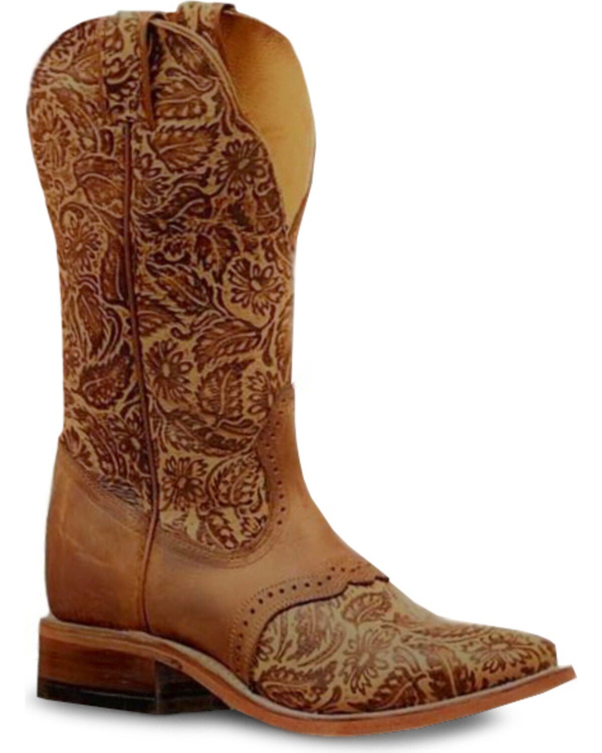 Image #1 - Boulet Women's Brown Daisy Sandy Riding Boots - Square Toe, Brown, hi-res