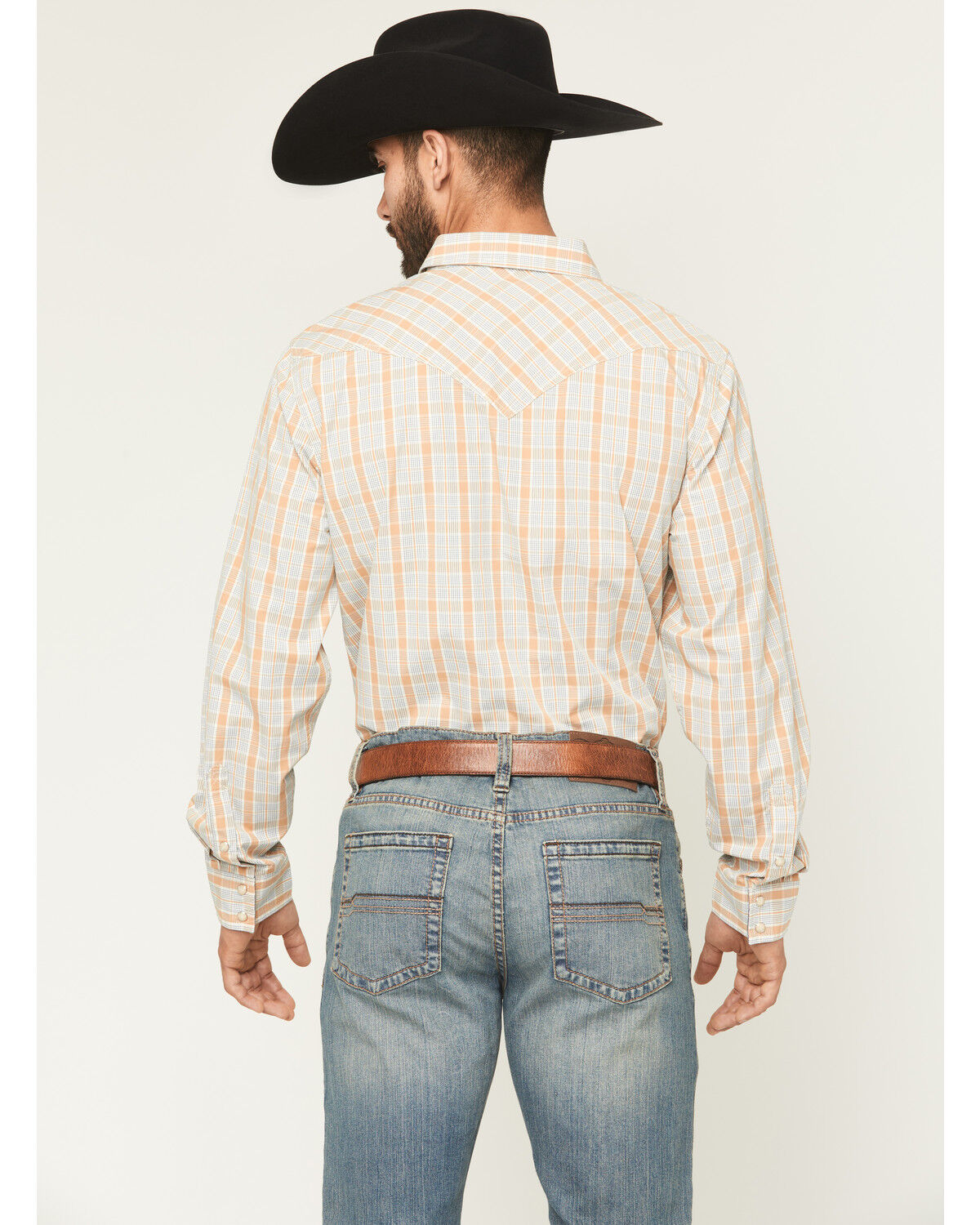 Image #4 - Cody James Men's Tanhue Plaid Print Long Sleeve Snap Western Shirt - Big, Sand, hi-res