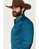 Image #2 - Ariat Men's Team Logo Solid Long Sleeve Button-Down Western Shirt, Teal, hi-res