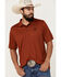 Image #2 - RANK 45® Men's Laredo Short Sleeve Polo Shirt, Dark Orange, hi-res