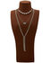 Image #2 - Lainey Wilson Women's 3 Row Stone Necklace, Silver, hi-res