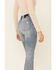 Image #4 - Daze Denim Women's Light Wash Distressed High Rise Straight Jeans, Light Blue, hi-res