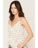 Image #2 - Wild Moss Women's Polka Dot Lace Hanky Hem Sleeveless Top, Ivory, hi-res