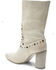 Image #4 - Free People Women's Dakota Heel Studded Western Boots - Round Toe, White, hi-res