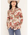 Image #1 - Lovlei Ranch Women's Cheyenne Desert Dream Long Sleeve Pearl Snap Western Shirt, Red, hi-res