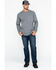 Image #6 - Hawx Men's Heather Gray Logo Crew Long Sleeve Work T-Shirt - Big, Heather Grey, hi-res