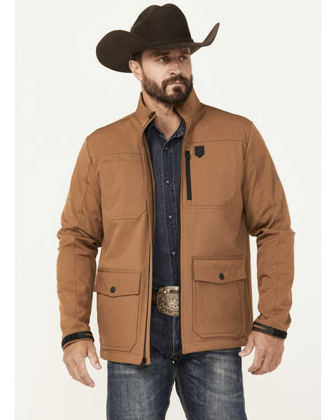 RANK 45® Men's Buffalo Field Softshell Jacket, Tan, hi-res