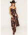 Image #1 - Cleo + Wolf Women's Floral Print Asymmetrical Hem Midi Dress, Brown, hi-res