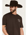 Image #3 - Kimes Ranch Men's Boot Barn Exclusive Stencil Logo Short Sleeve Graphic T-Shirt, Dark Brown, hi-res