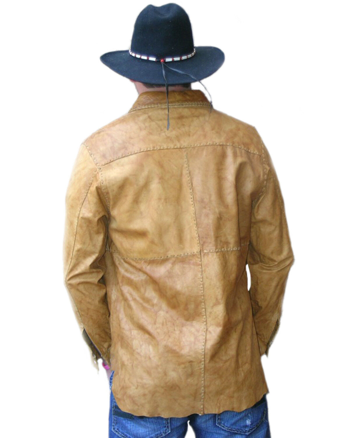 Image #2 - Kobler Leather Men's Alabama Overshirt, Beige, hi-res