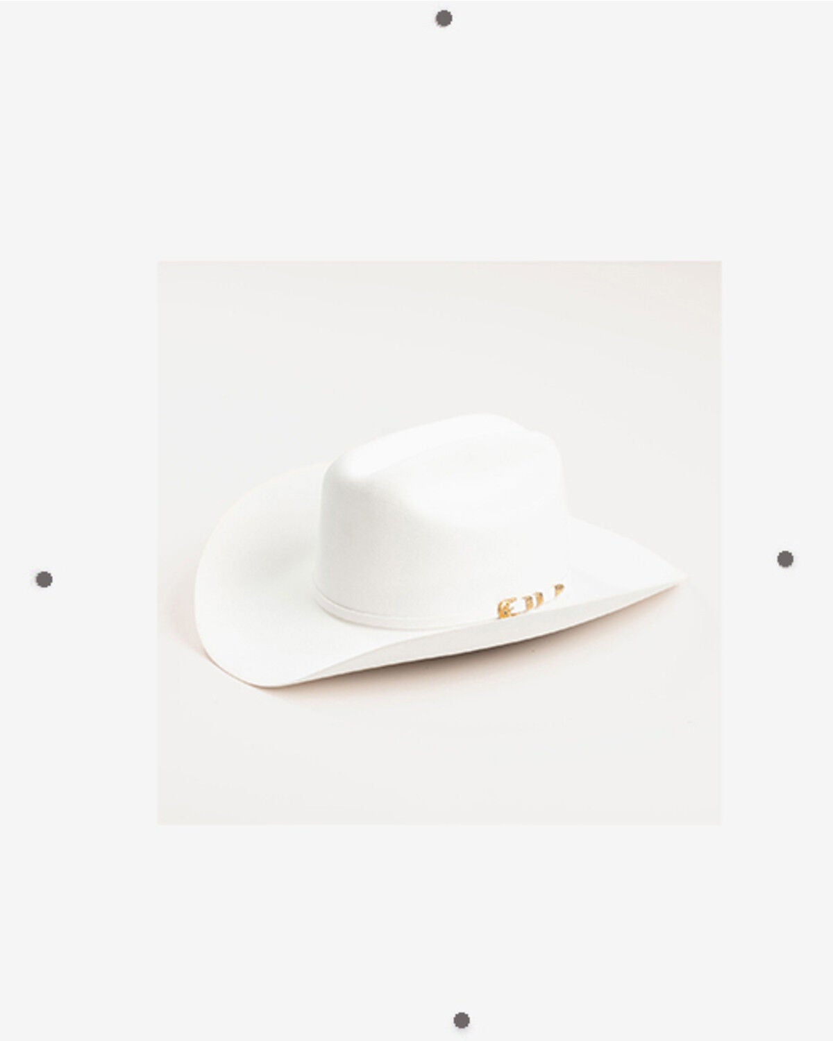 Larry Mahan Real 6X Felt Cowboy Hat, White, hi-res