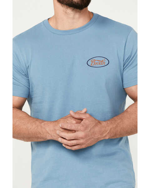 Image #3 - Brixton Men's Parsons Logo Short Sleeve Graphic T-Shirt , Blue, hi-res