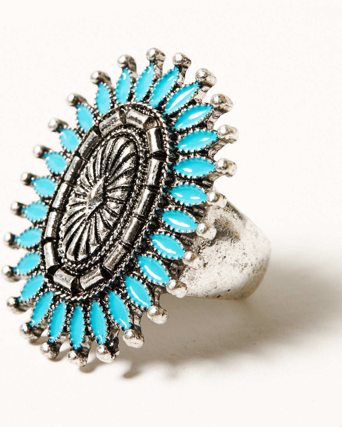 Image #2 - Idyllwind Women's Abbey Antique Concho Statement Ring, Turquoise, hi-res