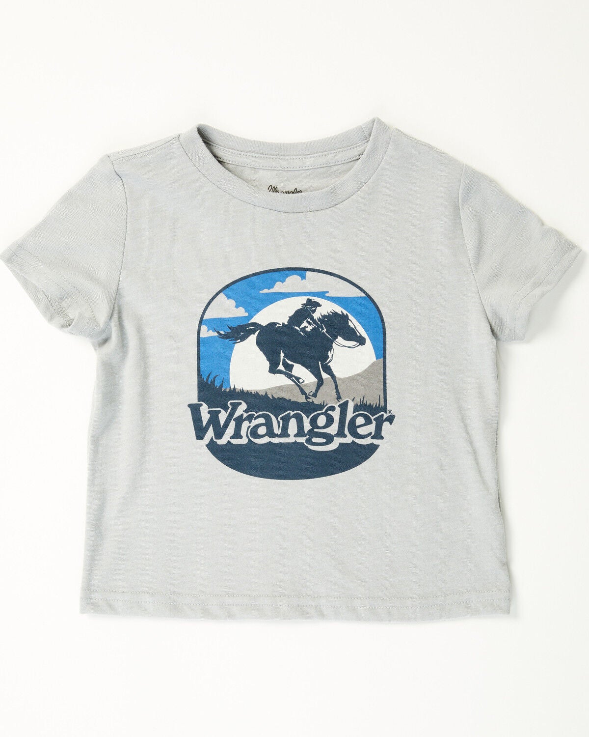 Wrangler Toddler Boys' Cowboy Short Sleeve Graphic T-Shirt, Oatmeal, hi-res