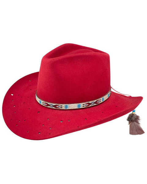 Charlie 1 Horse X Lainey Wilson Women's Wild Horses Cowboy Hat , Red, hi-res