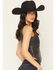 Image #3 - Idyllwind Women's Josephine Button-Down Leather Vest, Black, hi-res