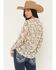 Image #4 - Shyanne Women's Mckean Desert Print Long Sleeve Fringe Button-Down Chiffon Western Shirt, Cream, hi-res