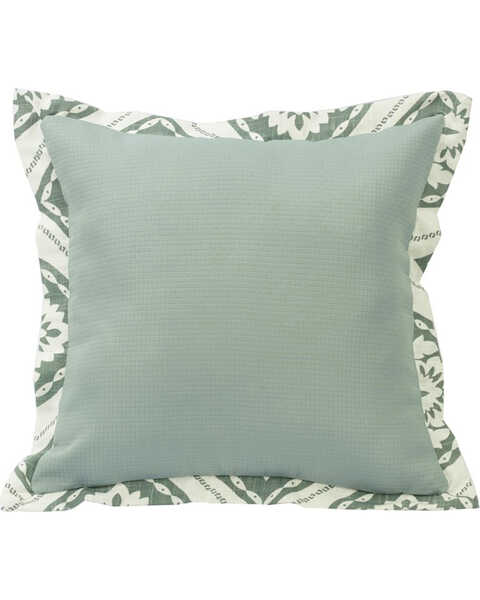 HiEnd Accents Textured Fabric Throw Pillow, Green, hi-res