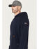 Image #3 - Ariat Men's FR Durastretch Work Hard Live Free Hooded Sweatshirt, Navy, hi-res