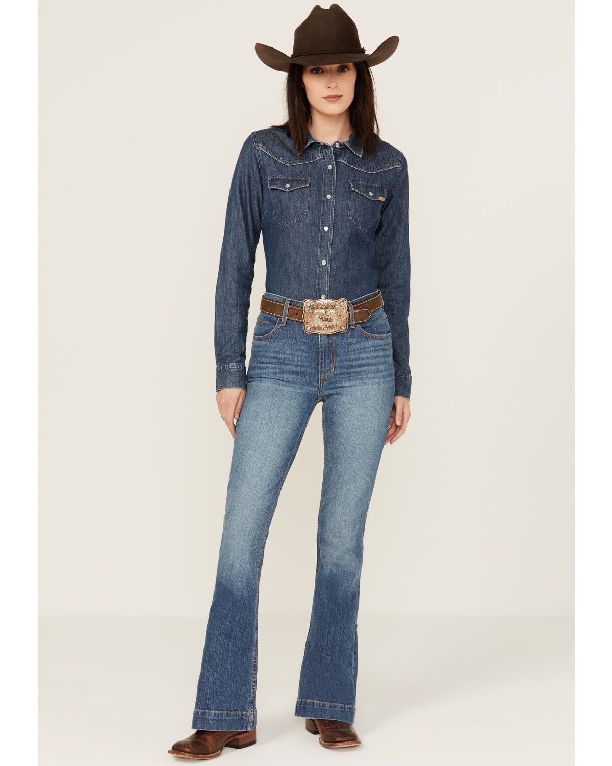 Image #1 - Kimes Ranch Women's Jennifer Medium Wash High Rise Stretch Trouser Jeans, Medium Wash, hi-res