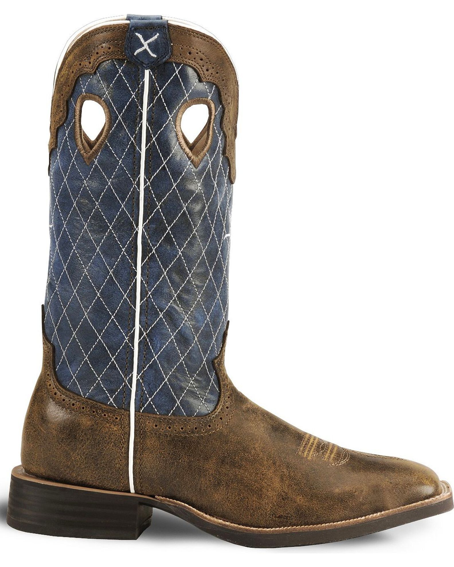 Image #2 - Twisted X Men's Distressed Ruff Stock Western Boots - Broad Square Toe, Distressed, hi-res