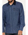 Brixton Men's Bowery Reserve Long Sleeve Snap Shirt, Indigo, hi-res